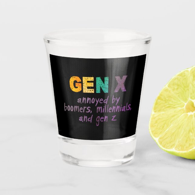 Copo De Shot GenX — Indignado por Todos (Frente)