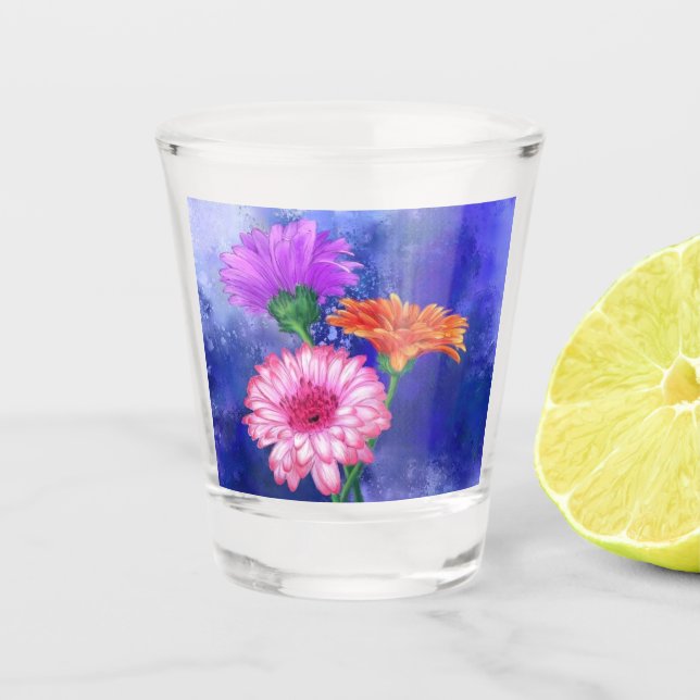 Copo De Shot Gerbera Daisies Shot Glass (Frente)