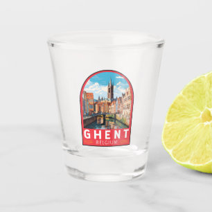 Copo De Shot Ghent Belgium Viagem Art Vintage