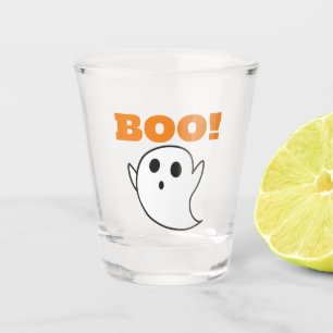 Copo De Shot Ghost bonito com palavras BOO!