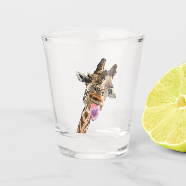 Copo de Shot Girafa Engraçada (Frente)