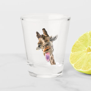 Copo De Shot Girafa Engraçada, Presente De Vidro