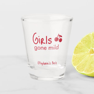 Copo De Shot Girls Gone Mild Rosa e Vermelho Cereja Despedida d