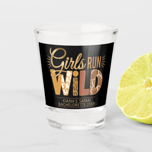 Copo De Shot Girls Run Wild Safari Bachelorette ID1148 (Frente)