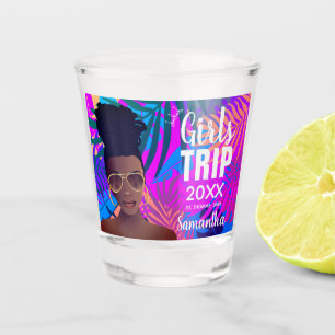 Copo De Shot Girls Trip 20XX, Tropical Colorful, Mulher Negra