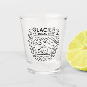Copo De Shot Glaciar National Park Bear Emblem
