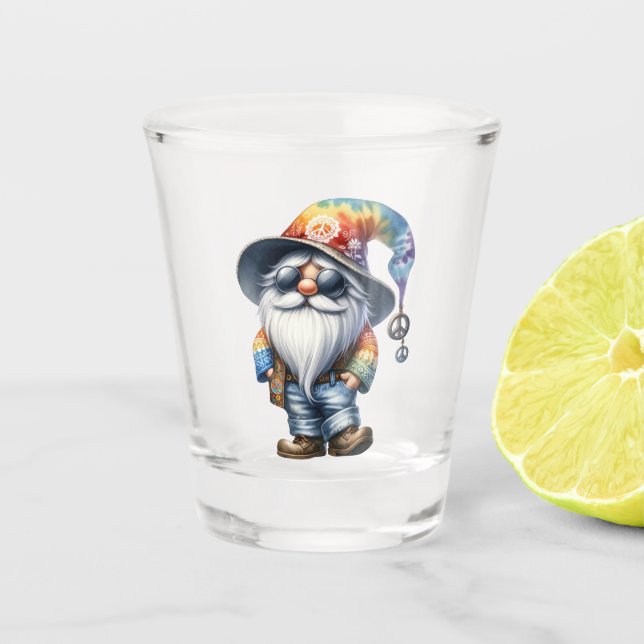 Copo De Shot Gnomo Hippie (Frente)