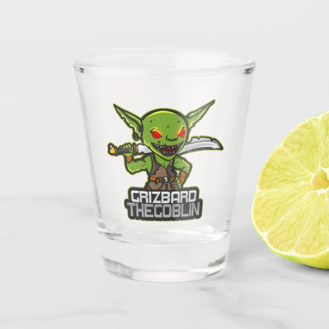 Copo De Shot Goblin chamado Grizbard (Frente)
