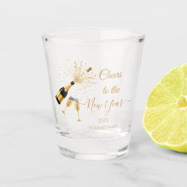 Copo De Shot Gold Champagne Cheers New Year