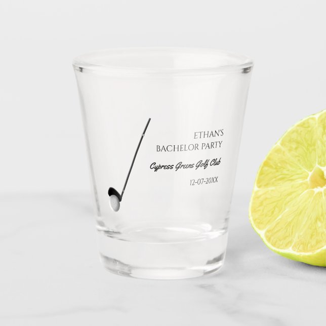 Copo De Shot Golf Bachelor Party - Na moda Clássico de Golfe (Frente)