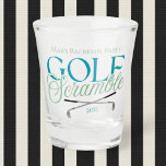 Copo De Shot Golf Scramble Modern Simples Golf Bachelor Party<br><div class="desc">Prepare-se para comemorar com este design de solteiro personalizado do Golf Scramble — perfeito para noivos amantes do golfe e festas de casamento esportivas. Apresentando textos divertidos e talento inspirado no golfe,  é excelente para fins de semana solteiro,  embaralhaços de golfe ou celebrações de destino no verde.</div>