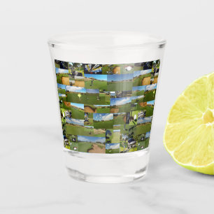 Copo De Shot Golfe, Coluna Fotográfica, Vidro Fotografado