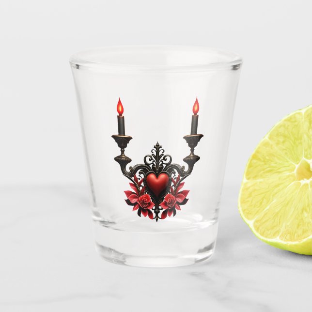Copo De Shot Gótico Romance: Paixão Oculta (Frente)