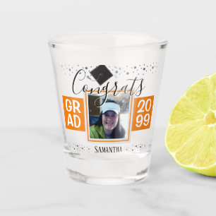 Copo De Shot Graduação Parabéns FORMANDO Ano Laranja