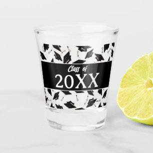 Copo De Shot Graduação Preto Branco Personalizado Classe de