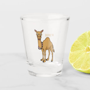 Copo De Shot Gráfico de desenhos do camelo feliz