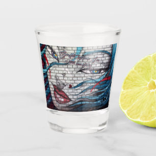 Copo De Shot Grafite de Garota Asiática