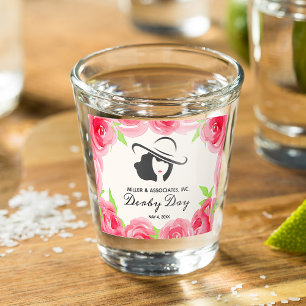 Copo De Shot Grande Dama do Chapéu e Rosas Derby Day Favor