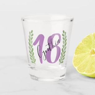 Copo De Shot Greenery Birthday Gpresente 18.o 21ruas 40.o