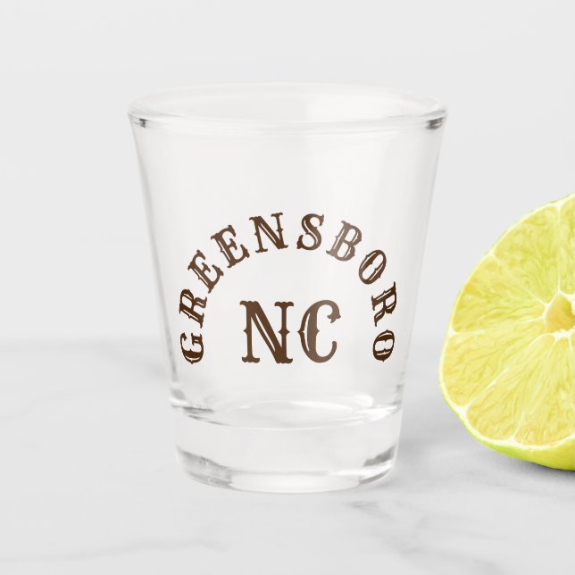 Copo De Shot Greensboro, Carolina do Norte (Frente)