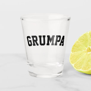 Copo De Shot Grumpa Funny Novelty Vovô Gráfico Preto