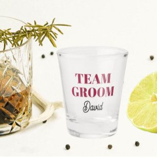 Copo De Shot Grupo da Equipe de Casamento Vermelho de Vinho Per