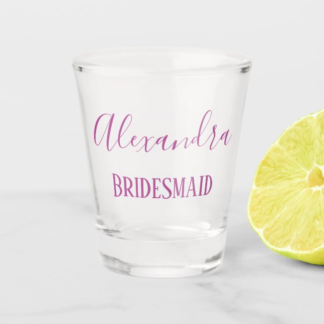 Copo De Shot Guarda Bonito de Bridesmaid (Frente)
