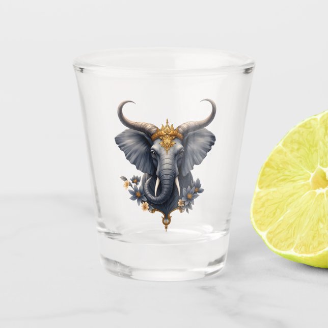 Copo De Shot Guardião Coroado do Portão Celestial o elefante (Frente)