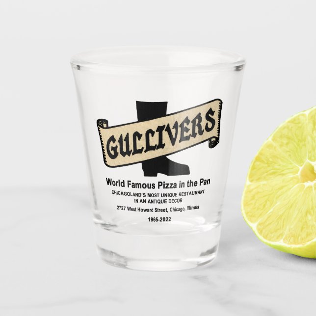 Copo De Shot Gullivers Pizza & Restaurant, Chicago, Illinois (Frente)