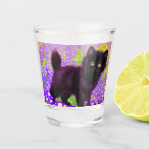 Copo De Shot Gustav Klimt Black Kitten