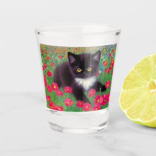 Copo De Shot Gustav Klimt Tuxedo Cat