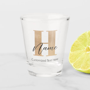 Copo De Shot H & Name Iniciais Modernos Monogramados Personaliz