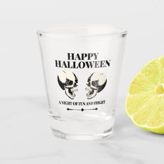 Copo De Shot Halloween Caveiras Risonhas Diversão e Medo