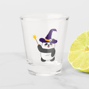 Copo De Shot Halloween Cute Baby Panda Witic Wand