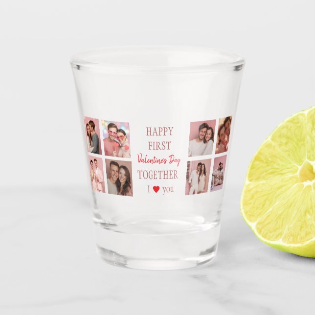 Copo De Shot Happy First Valentine's Day Shot Glass (Frente)