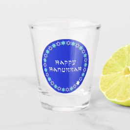 Copo De Shot Happy Hanukkah Star Circle