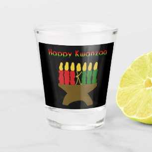 Copo De Shot Happy Kwanzaa Kinara