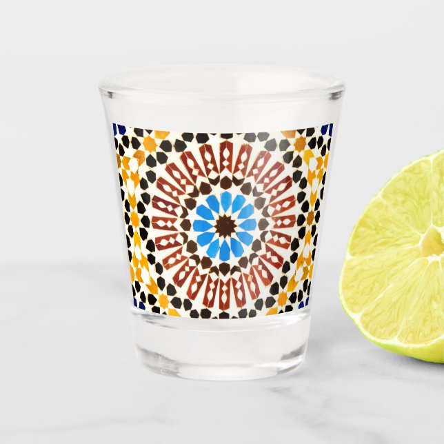 Copo De Shot Harmonia Zellige Marroquina  (Frente)