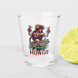 Copo De Shot Havaí Dançarino Hula Havaiano