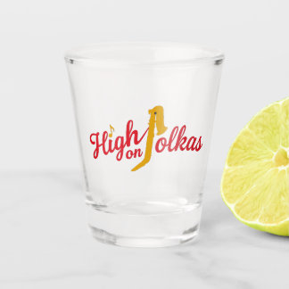 Copo De Shot High on Polkas Logo Shot Glass
