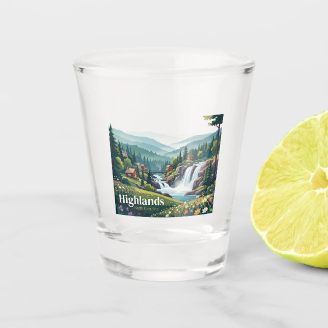 Copo De Shot Highlands, Carolina do Norte EUA (Frente)
