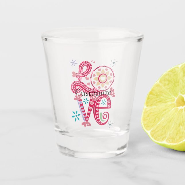 Copo De Shot Hippie Groovy - Sinal de Amor Thunder_Cove (Frente)