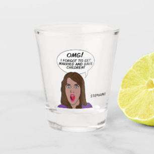 Copo De Shot Histórias em quadrinhos RETRO de nome personalizad
