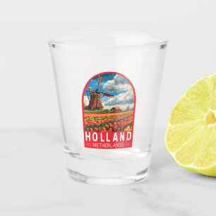 Copo De Shot Holland Netherlands Viagem Art Vintage