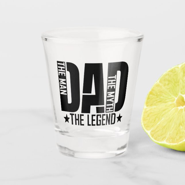 Copo De Shot Homem de Legenda do pai (Frente)