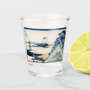 Copo De Shot Honganji Temple Vista do Monte Fuji - Corte Japonê