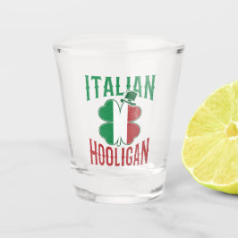 Copo De Shot Hooligan Itália Bandeira Shamrock St Patricks