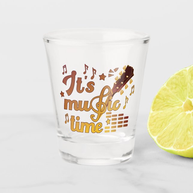 Copo De Shot Hora da Música, Musical do Violão Dourado (Frente)