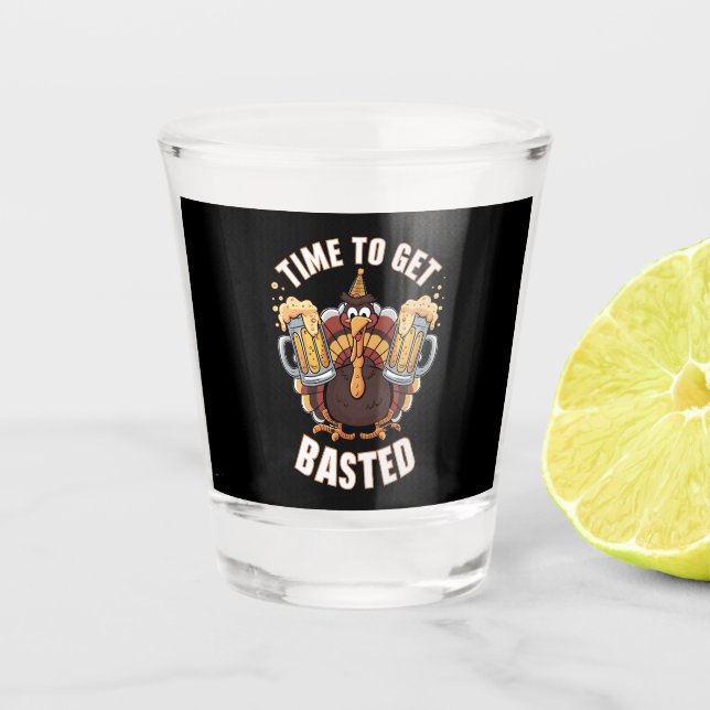 Copo De Shot Hora de se Lambuzar Comida de Ação de Graças Funny (Frente)