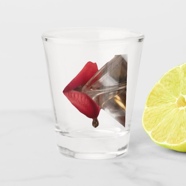 Copo De Shot Hora Feliz em Vermelho Escarlate (Frente)